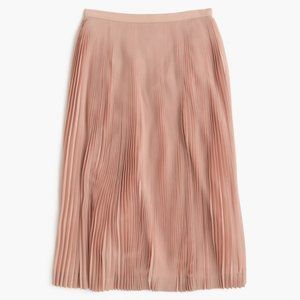J. Crew Blush Pleated Midi Skirt (size 0)